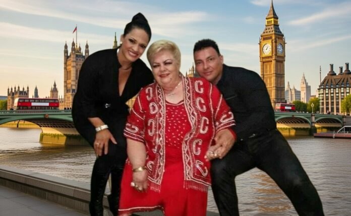 Miguel Gerardo Viveros with family in front of Big Ben, London